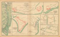 Civil War Atlas: Plate 132; Line of Rebel Works Smiths Island N.C.; Augusta