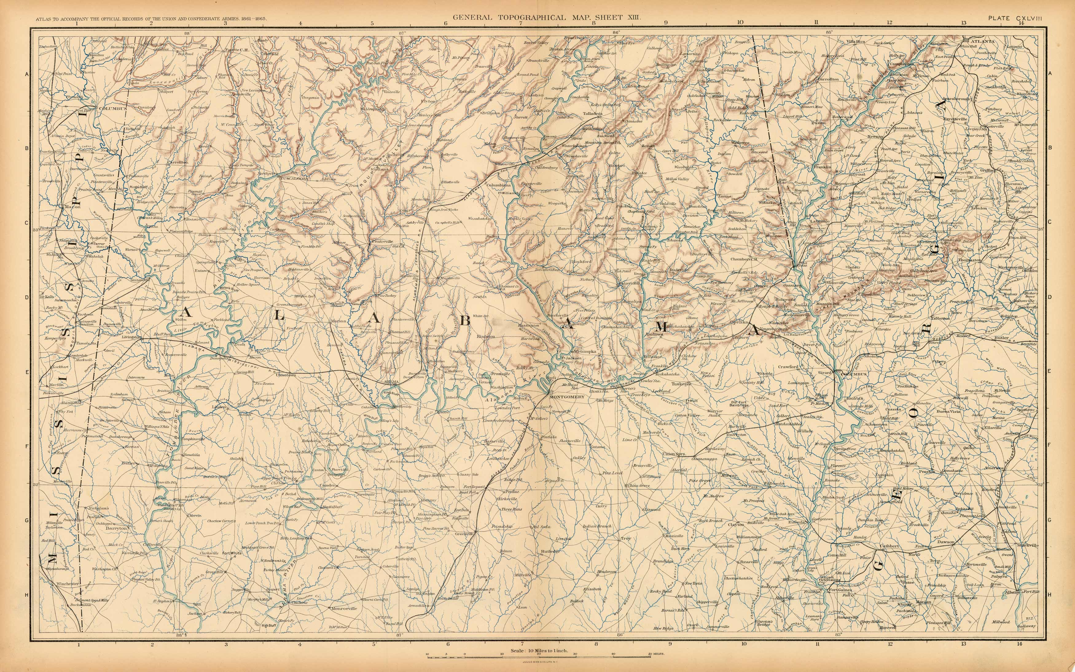 Civil War Atlas: Plate 148; Parts of Misissippi