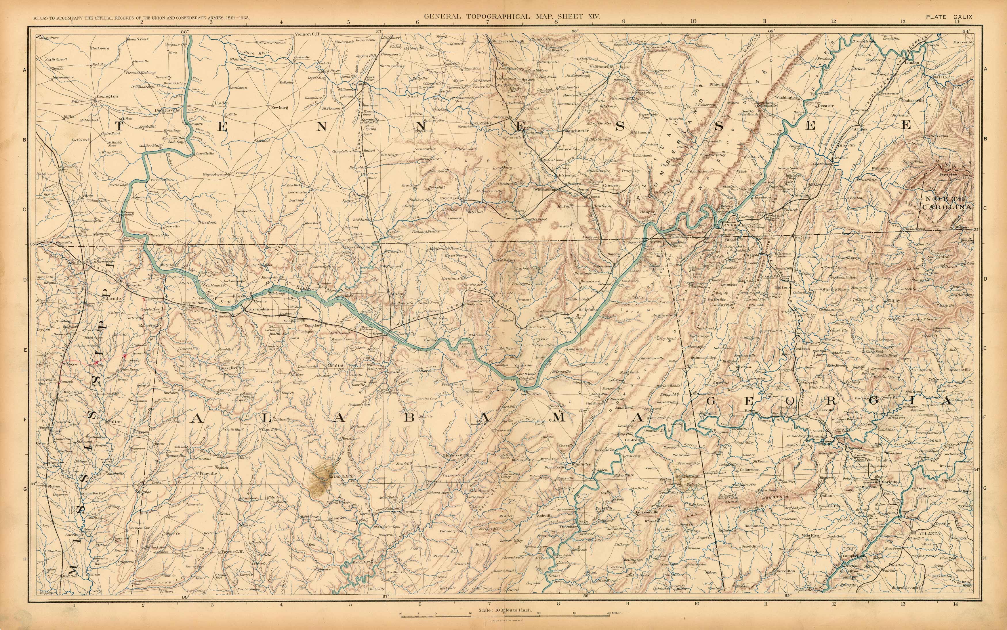 Civil War Atlas: Plate 149; Parts of Tennessee Civil War Atlas: Plate 149; Parts of Tennessee