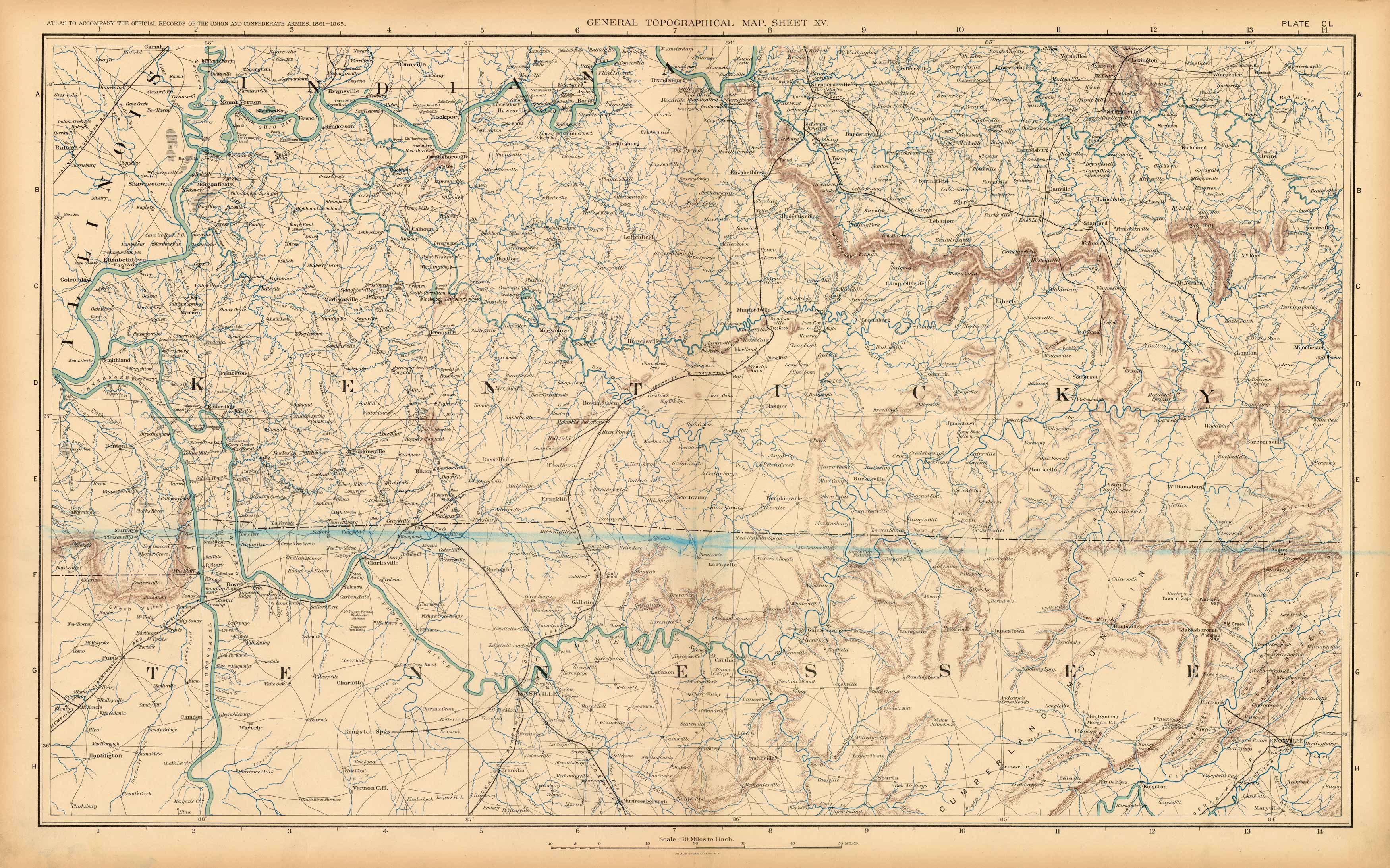 Civil War Atlas: Plate 150; Parts of Illinois