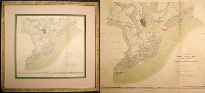 Map of the defences Charleston City and Harbor in 1863 and 1864