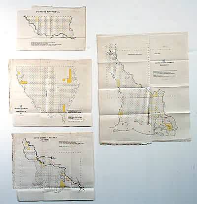4-Map GLO Set of Louisiana