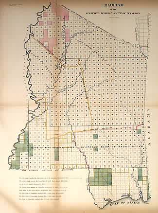 Diagram of the Surveying District South of Tennessee (Mississippi) Diagram of the Surveying District South of Tennessee (Mississippi)