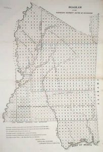 Diagram of the Surveying District South of Tennessee (Mississippi)