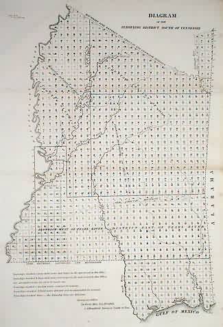 Diagram of the Surveying District South of Tennessee (Mississippi) Diagram of the Surveying District South of Tennessee (Mississippi)
