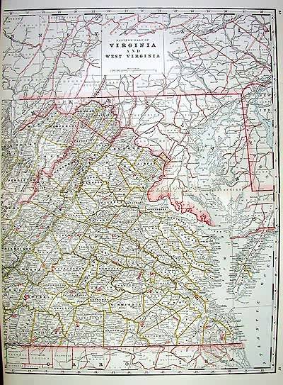 Eastern Half of Virginia and West Virginia