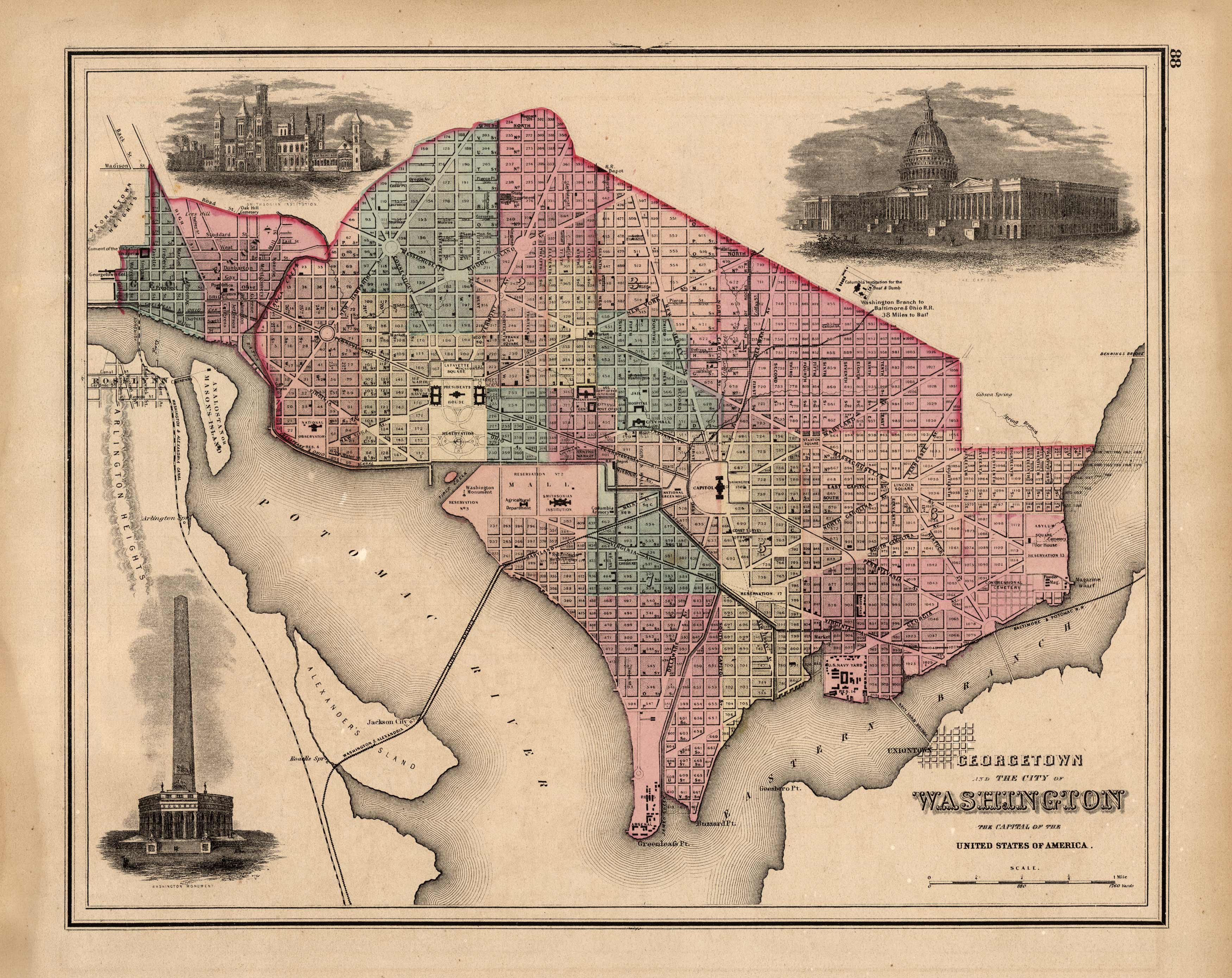 Georgetown and the city of Washington The Capital of the United States of America