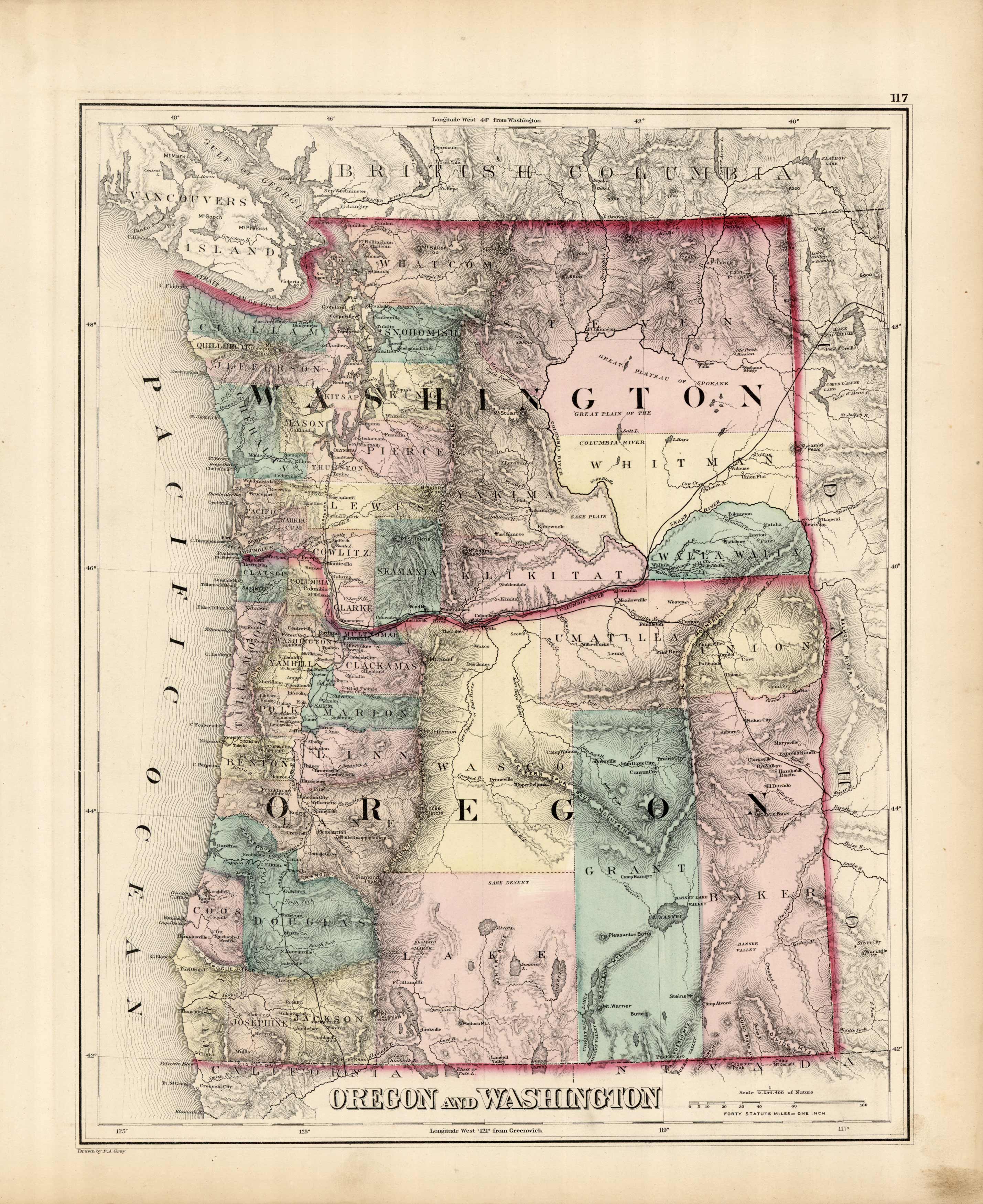 Oregon and Washington