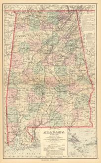 Alabama with inset of Mobile Bay