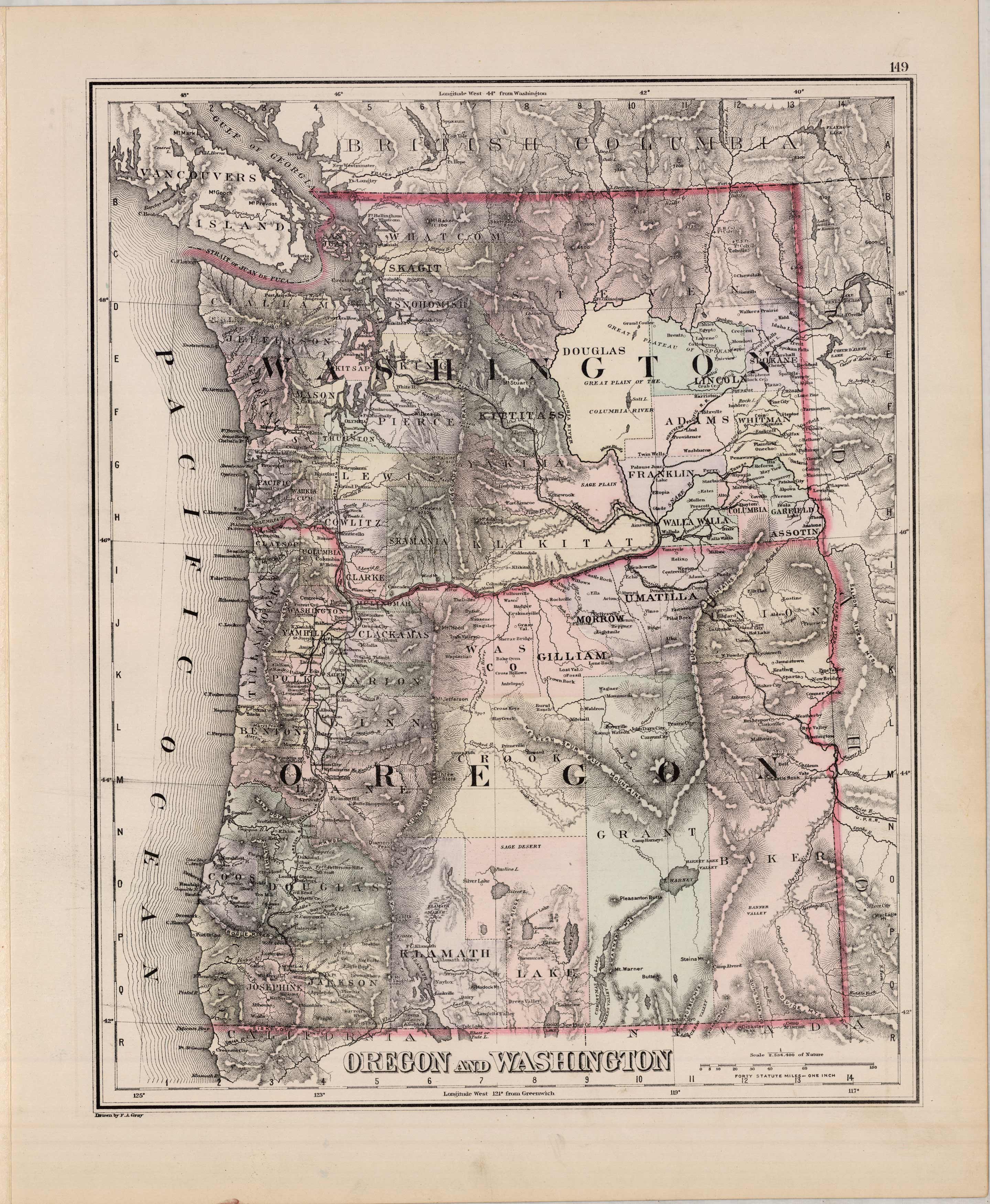 Oregon and Washington