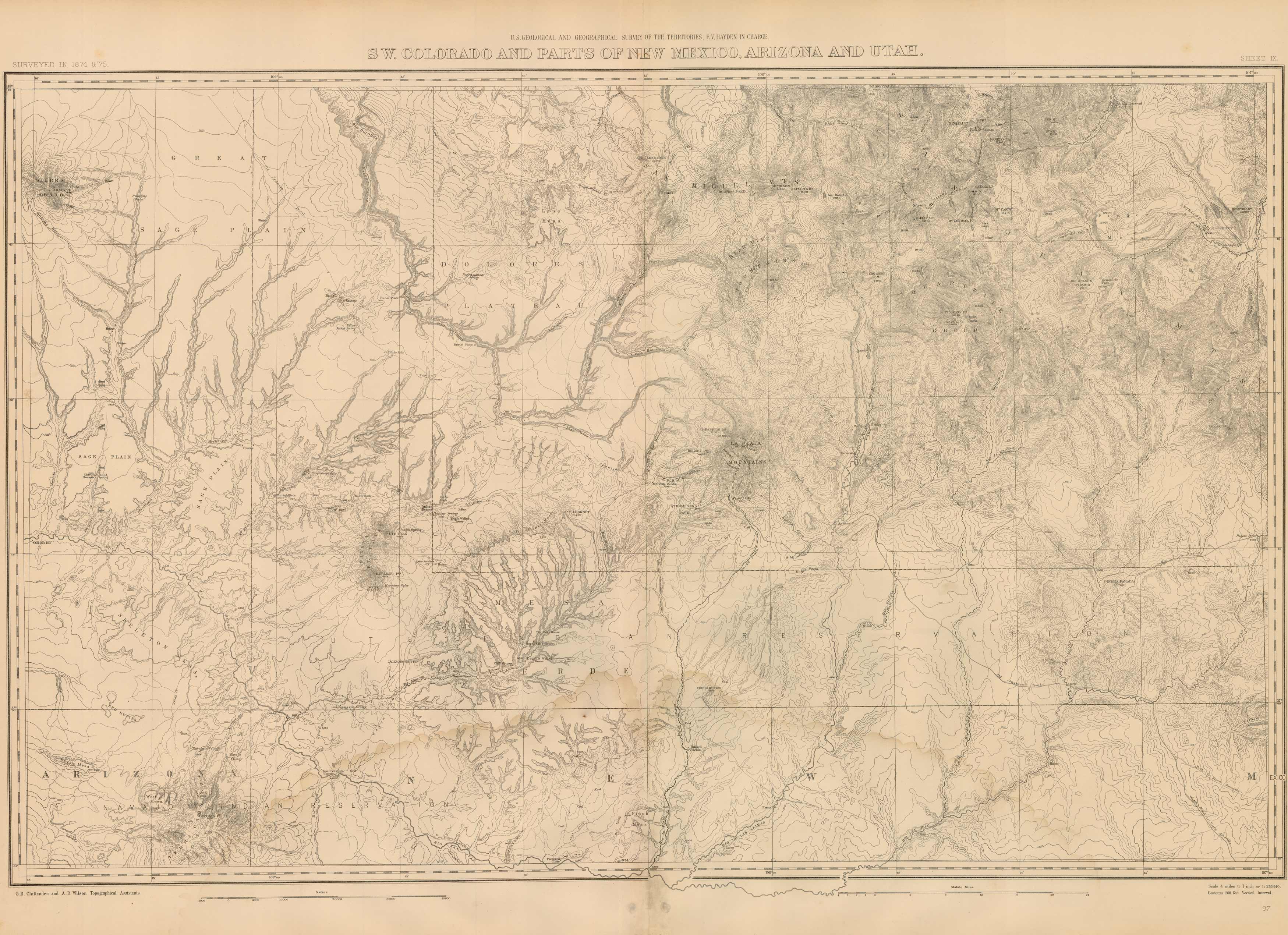 Sheet IX - SW Colorado and Parts of New Mexico