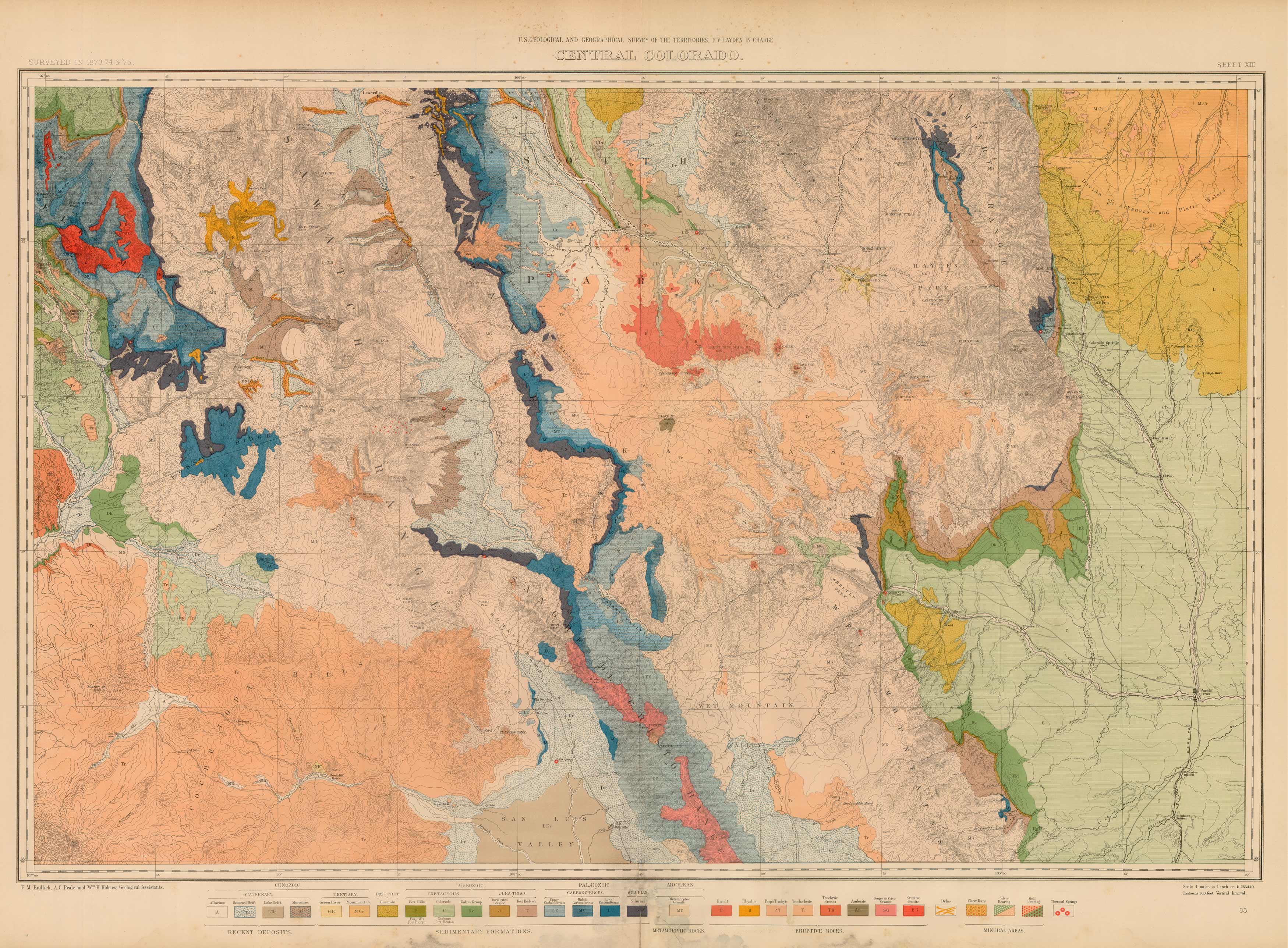 Sheet XIII - Central Colorado(Geologic)