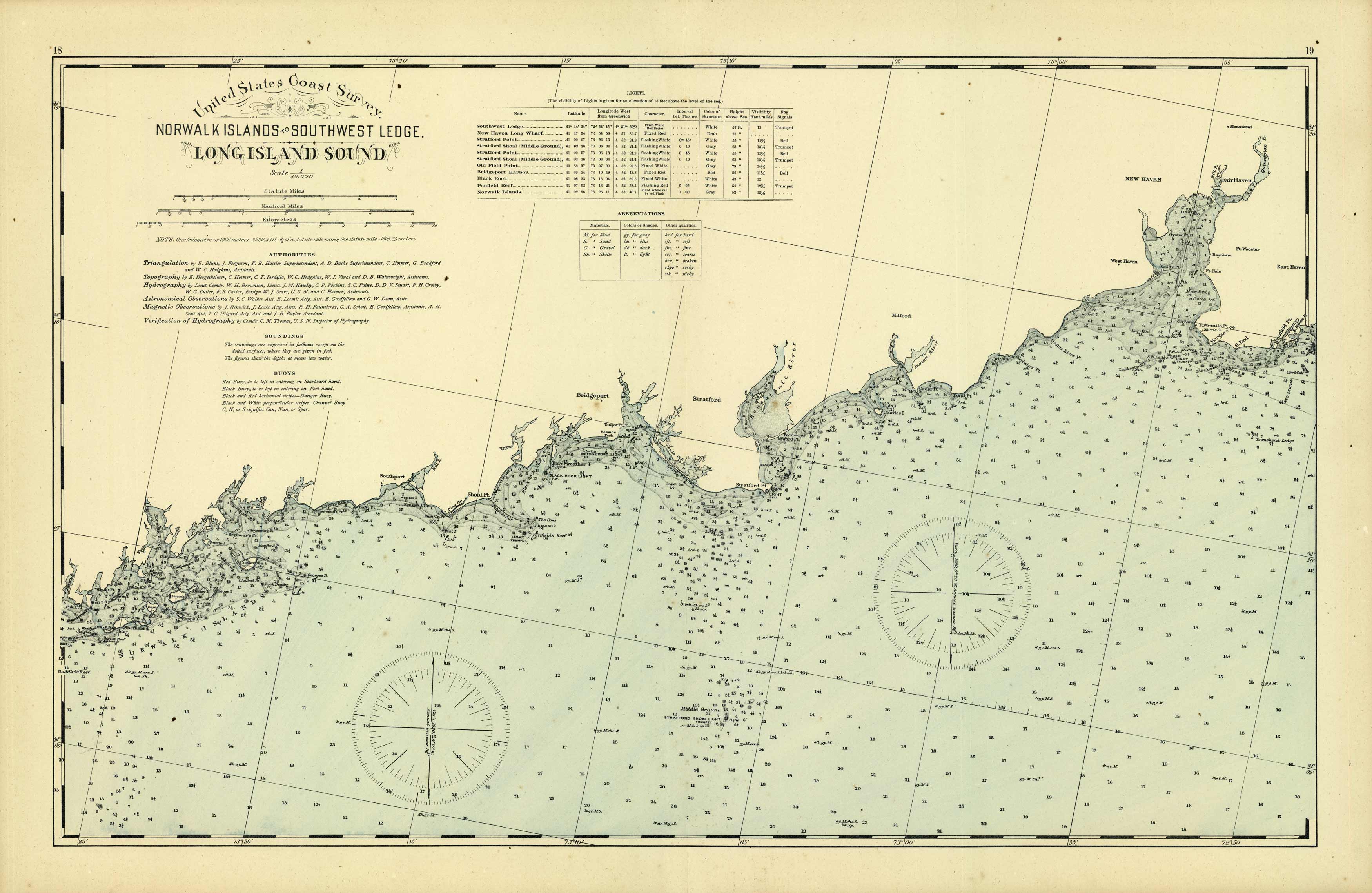 United State Coastal Survey: Long Island Sound - Norwalk Islands to Southwest Ledge