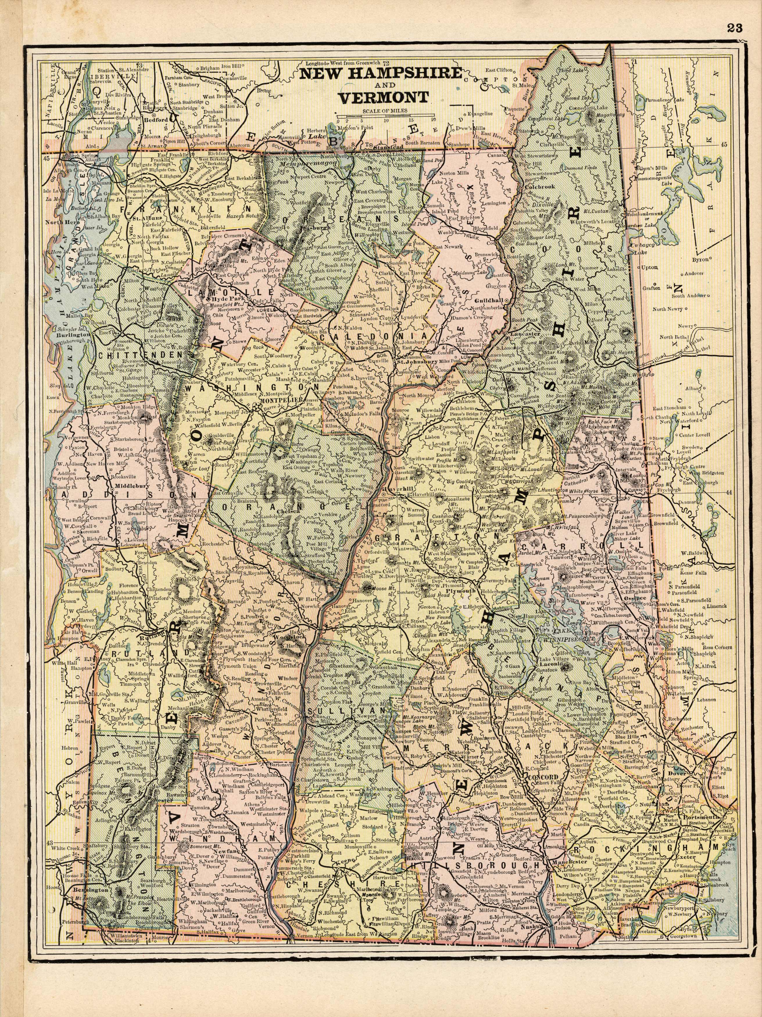 New Hampshire and Vermont