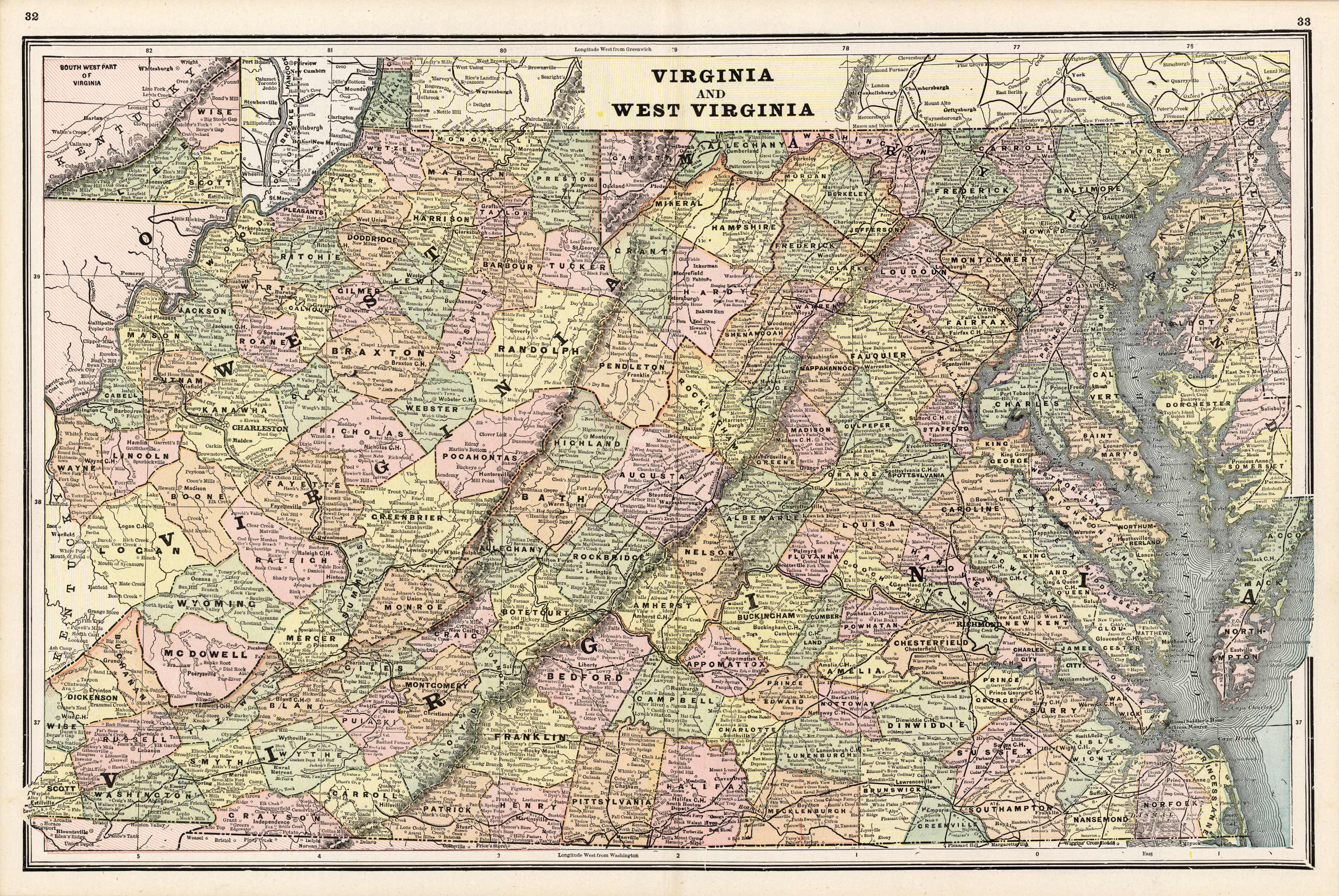 Virginia and West Virginia