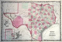 Johnsons New Map of the State of Texas'
