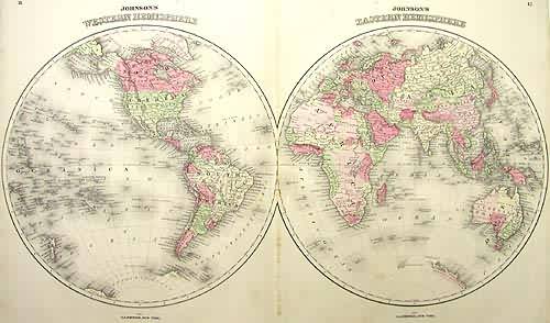 Johnsons Western Hemisphere / Johnson's Eastern Hemisphere' Johnsons Western Hemisphere / Johnson's Eastern Hemisphere'