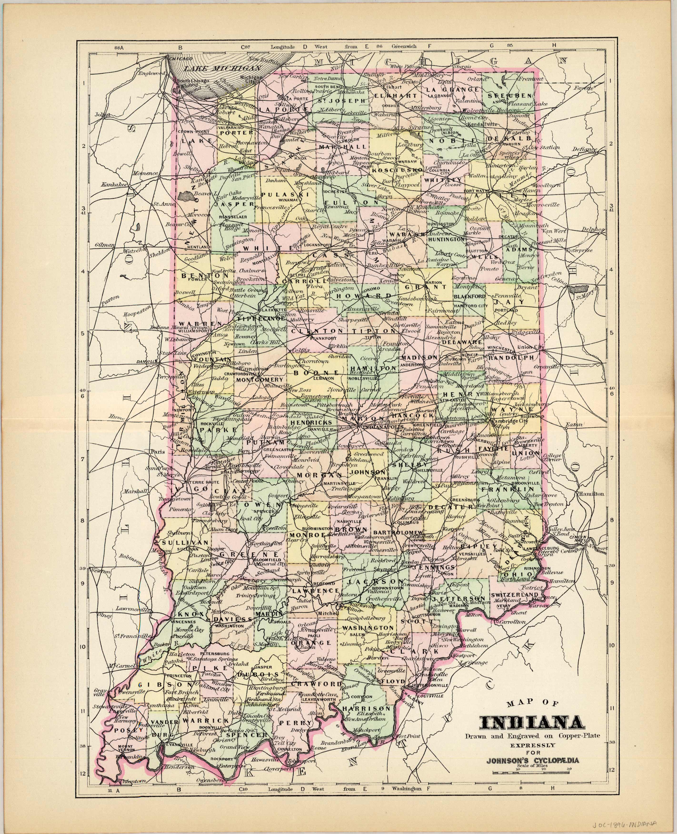 Map of Indiana