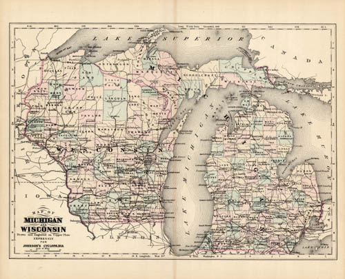 Michigan and Wisconsin