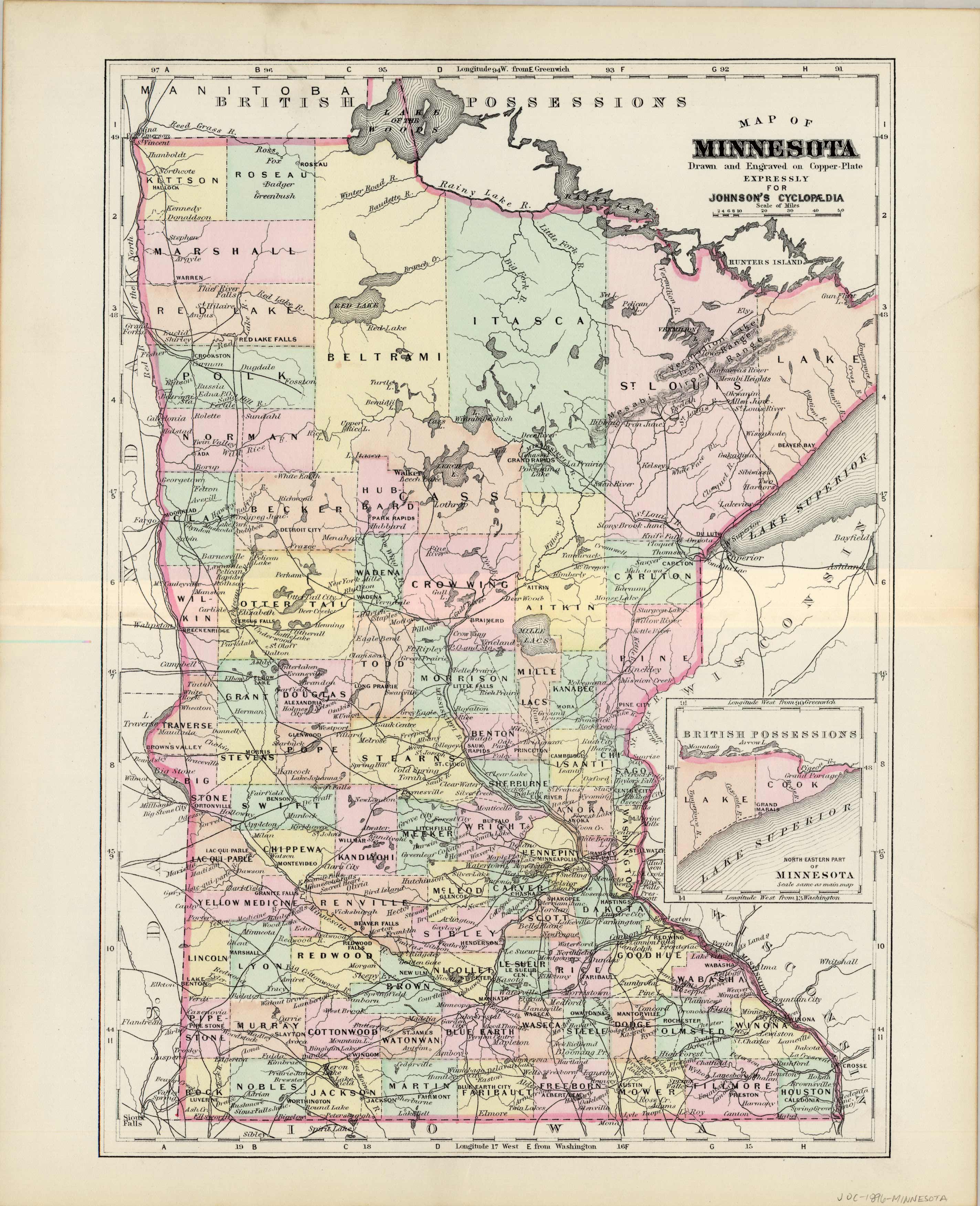 Map of Minnesota Map of Minnesota