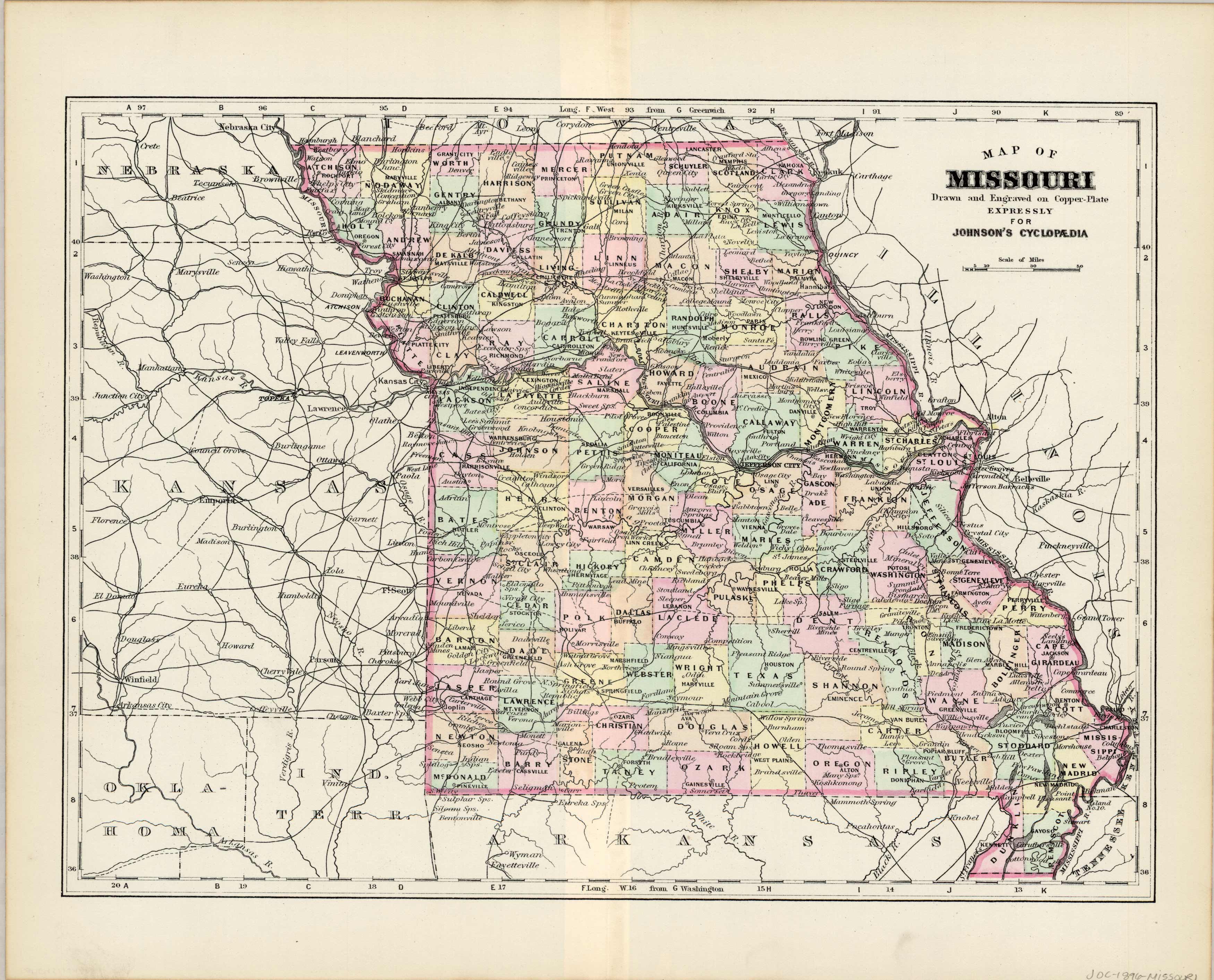 Map of Missouri