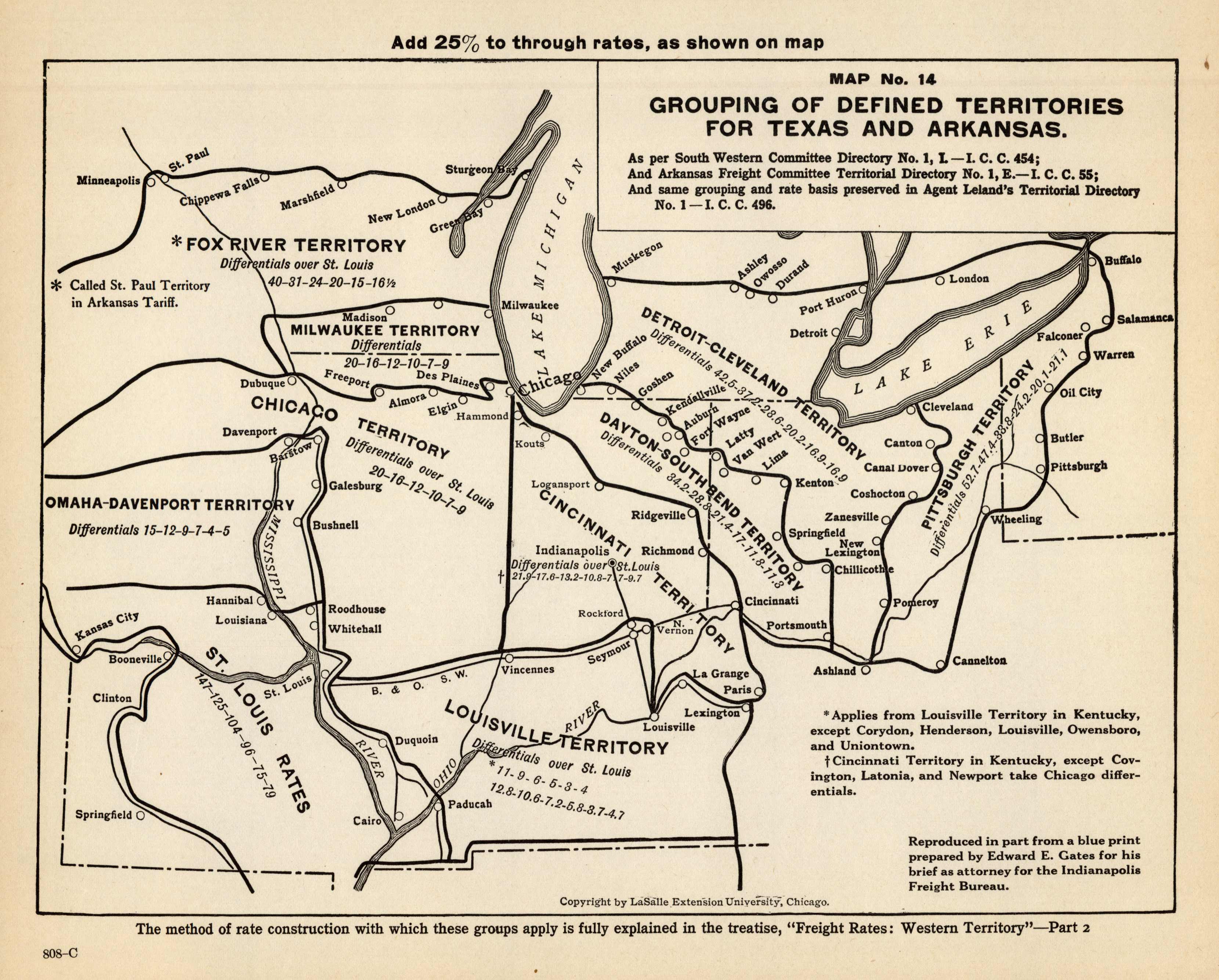 Grouping of Defined Territories for Texas and Arkansas