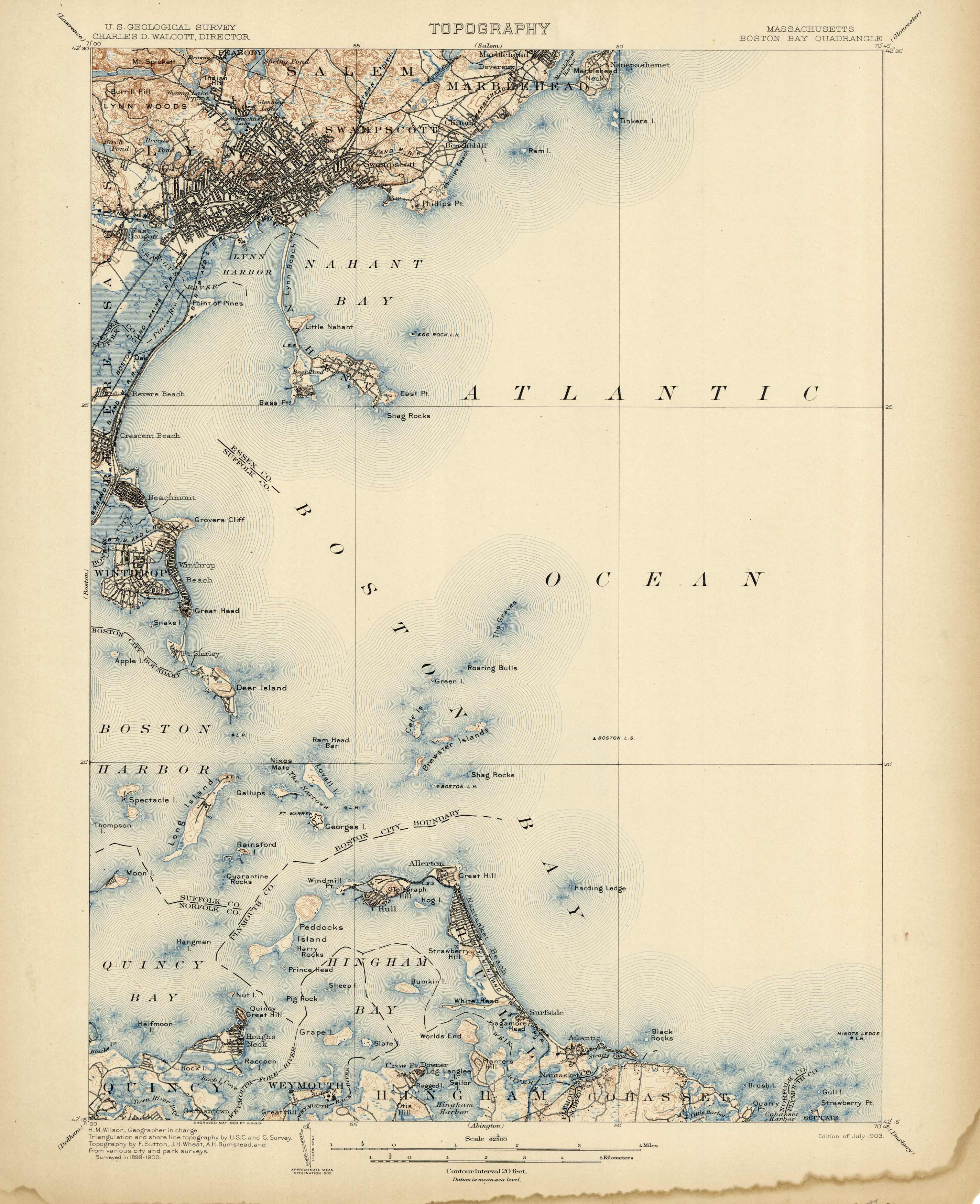 Massachusetts Coastal Topo
