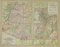 Map of Arizona and Utah
