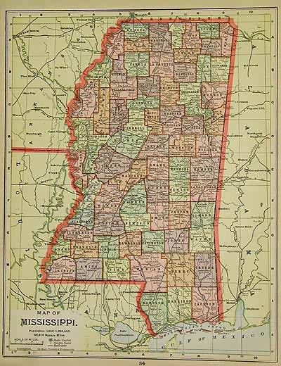 Map of Mississippi