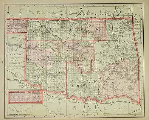 Map of Indian Territory and Oklahoma Map of Indian Territory and Oklahoma