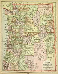 Map of Oregon and Washington