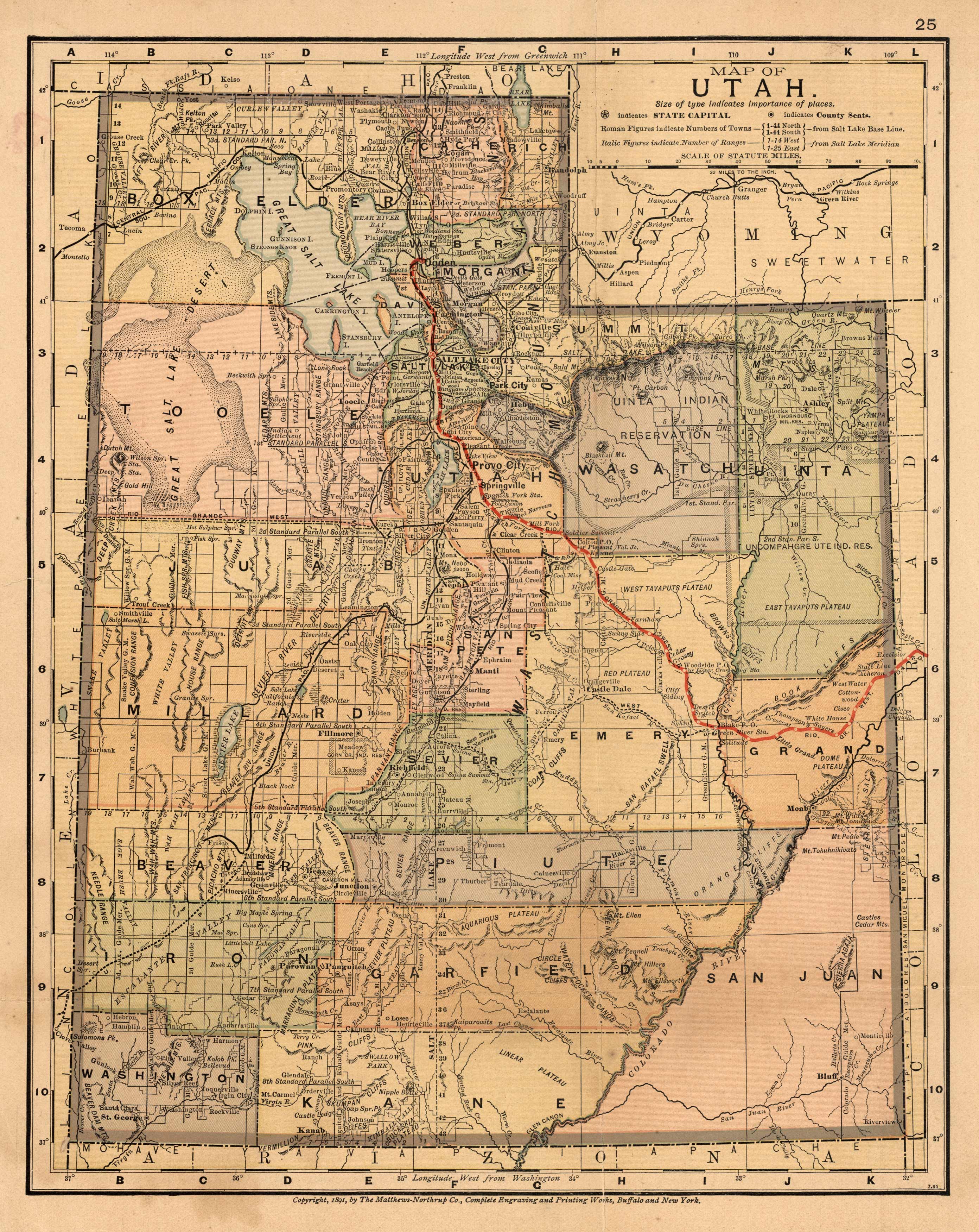 Map of Utah