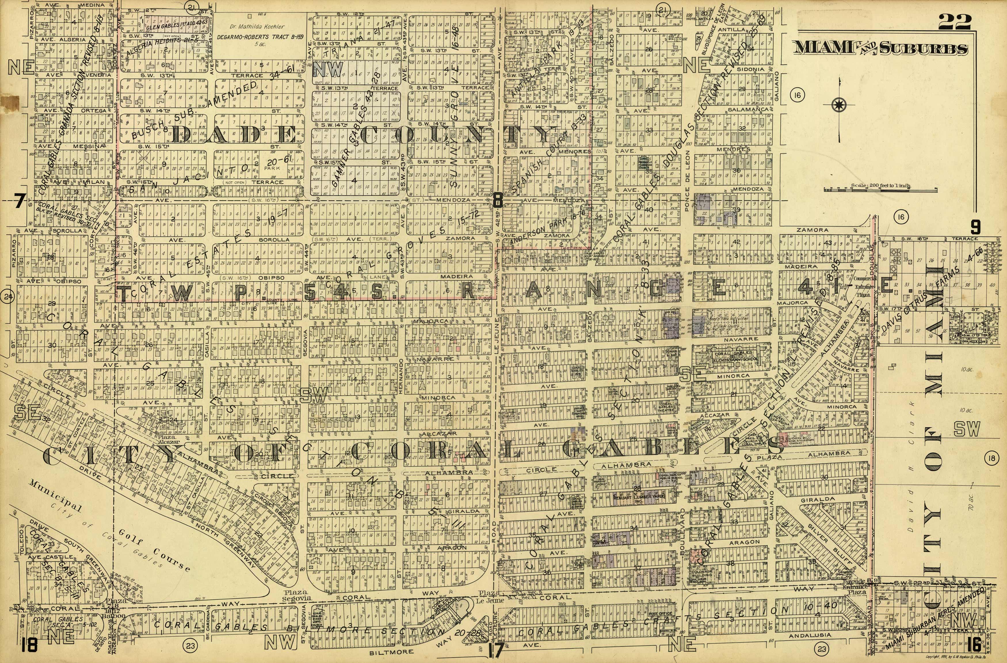 Miami and Suburbs - 1936 - Sheet 22 - (West Flagler - area bound by SW 12th St. Miami and Suburbs - 1936 - Sheet 22 - (West Flagler - area bound by SW 12th St.