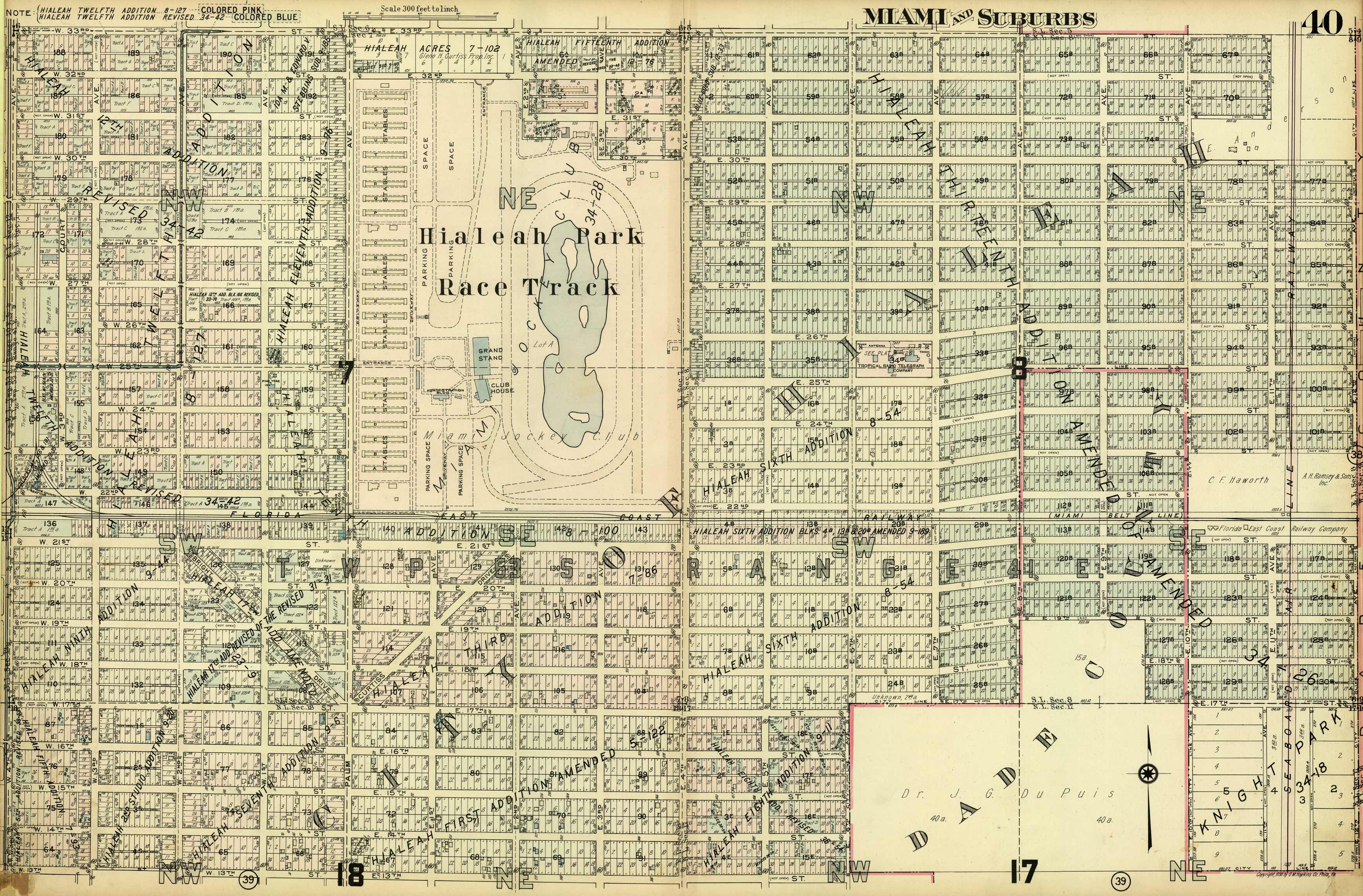 Miami and Suburbs - 1936 - Sheet 40 - (Hialeah - area bound by 33rd St.