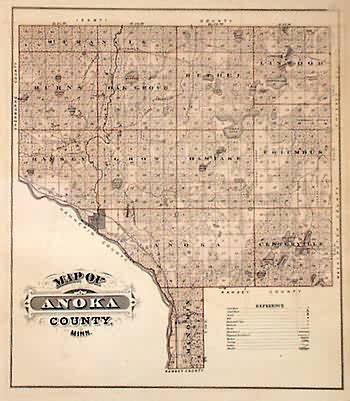 Map of Anoka County Map of Anoka County