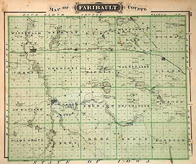 Map of Faribault County