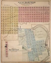 Maps of the cities of Glencoe and Henderson