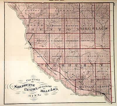 Map of the Counties of Sherburne