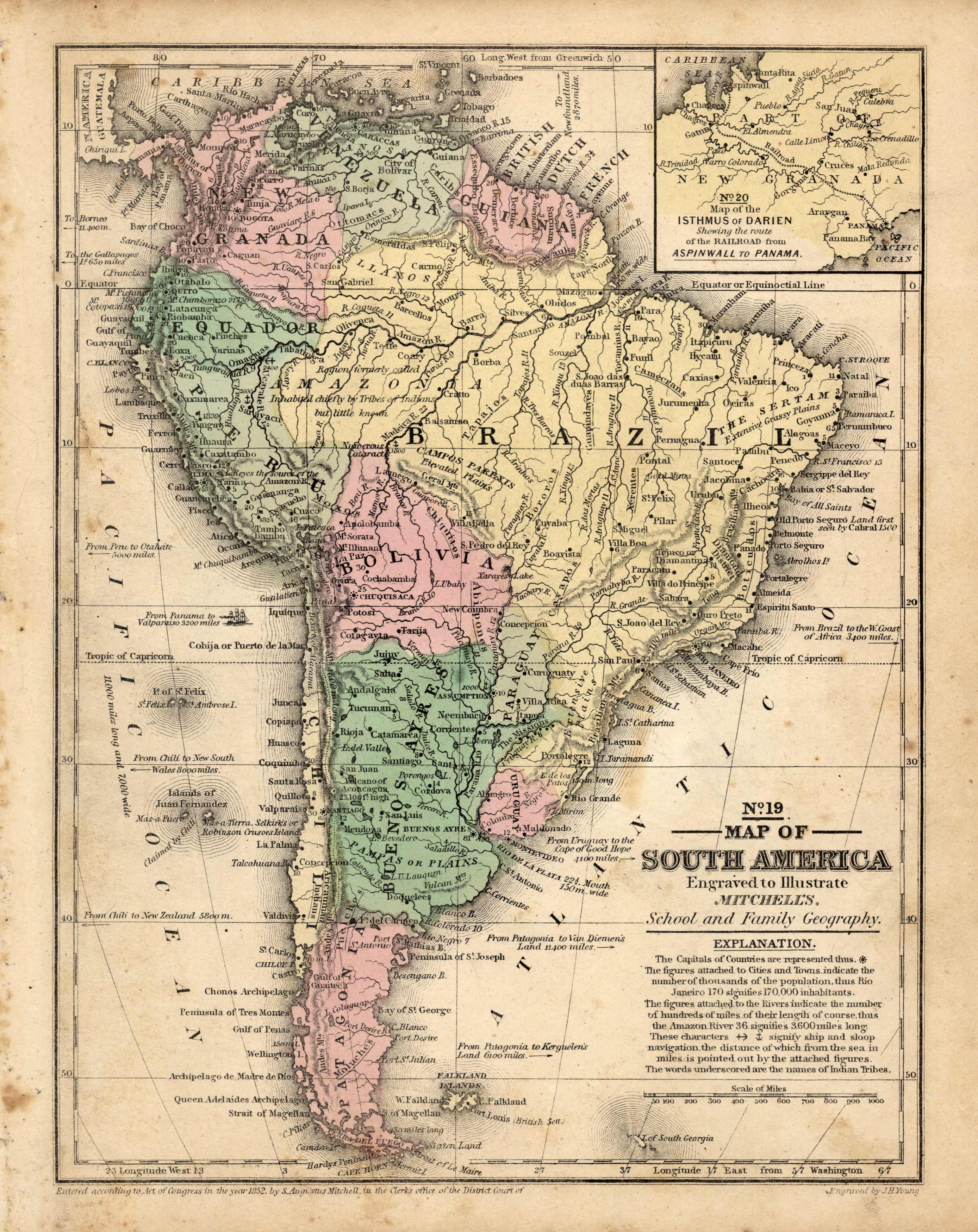 Map of South America Map of South America