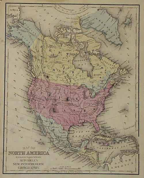 Map of North America Map of North America
