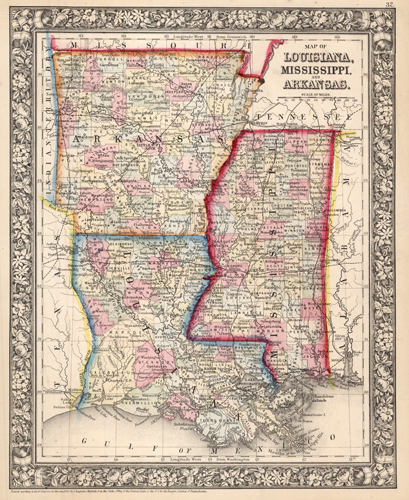 Map of Louisiana Map of Louisiana