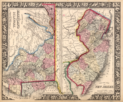 County Map of New Jersey