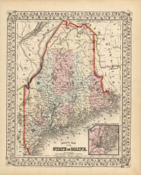 County Map of the State of Maine