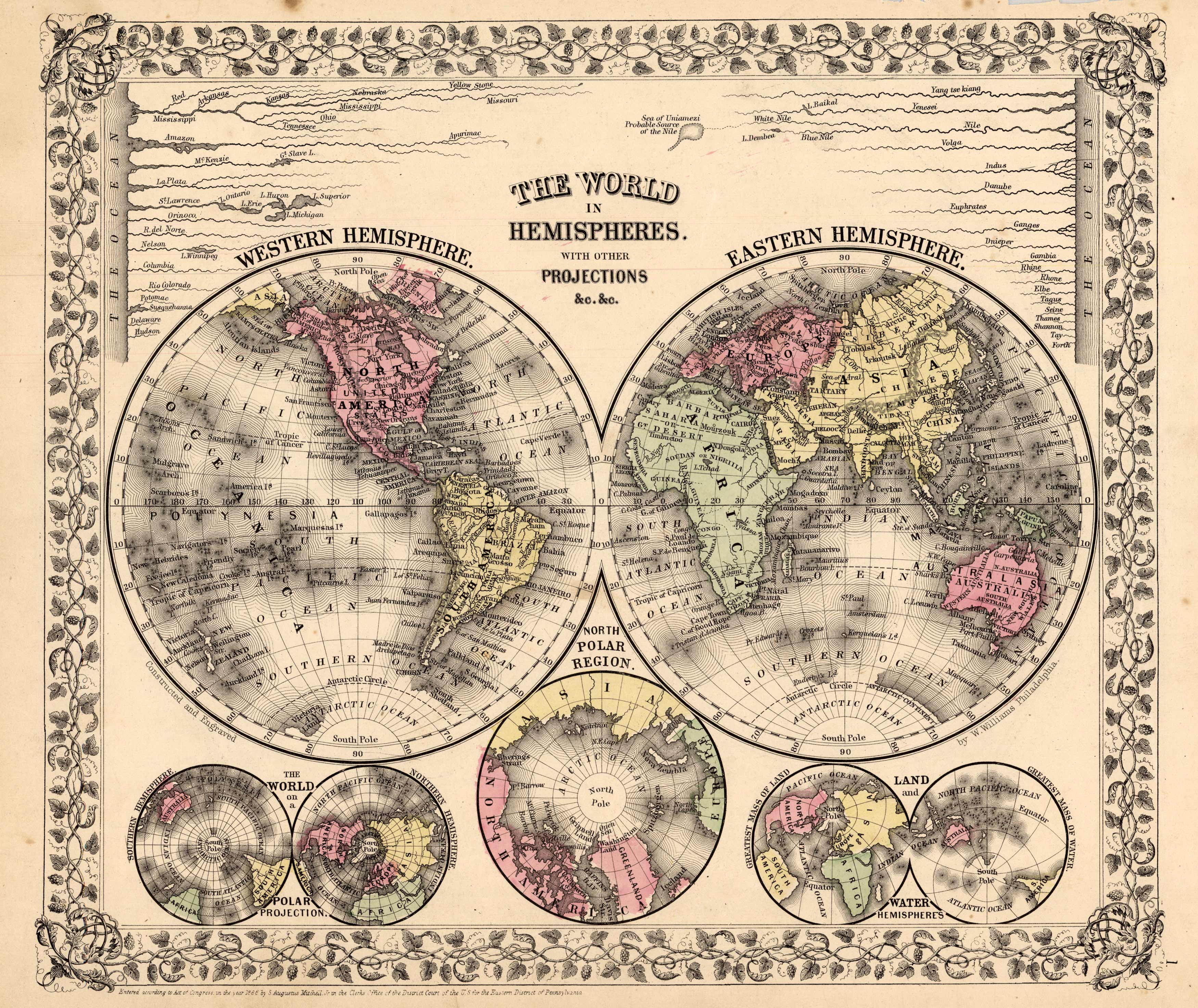 The World in Hemispheres with other Projections The World in Hemispheres with other Projections