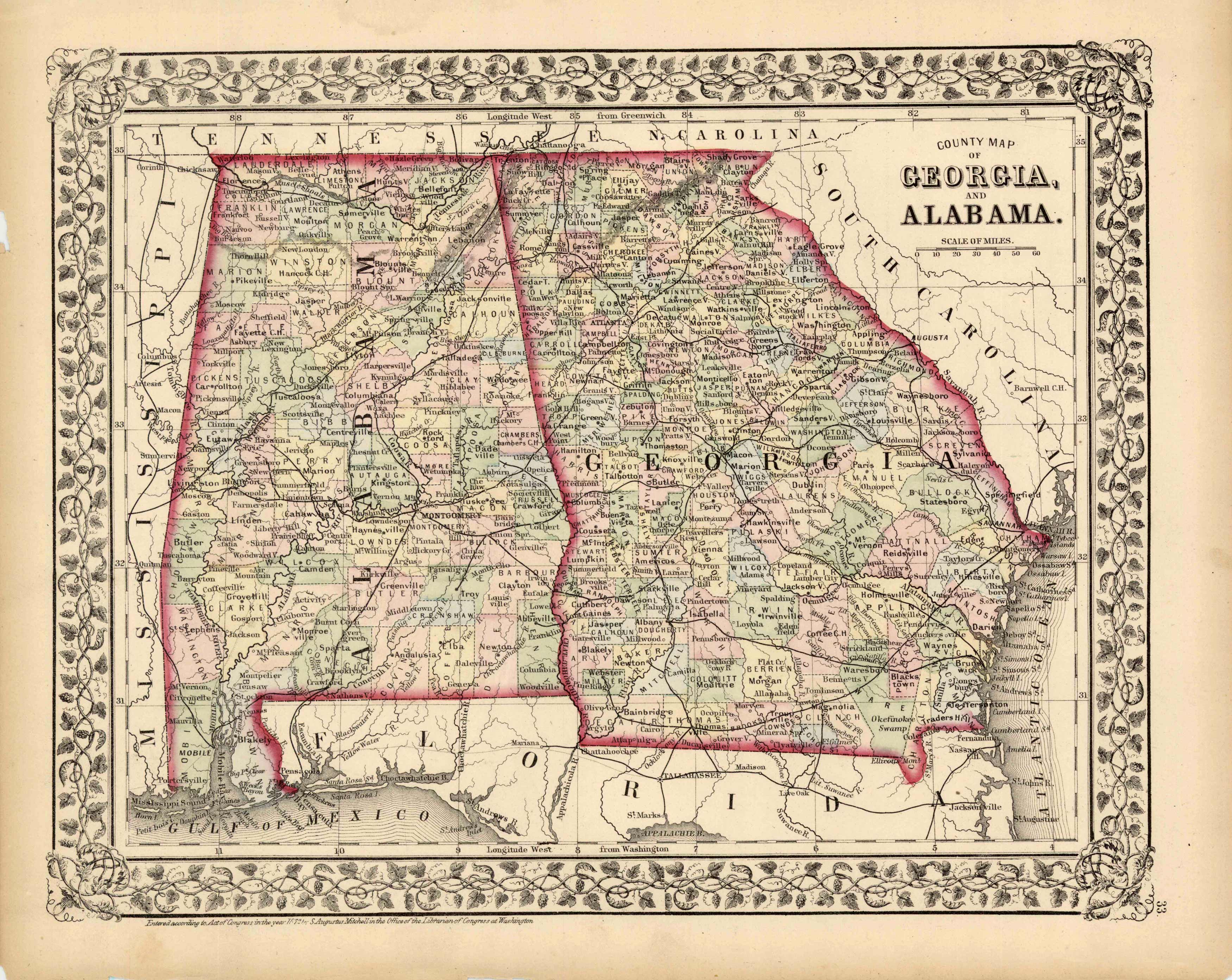 Georgia and Alabama
