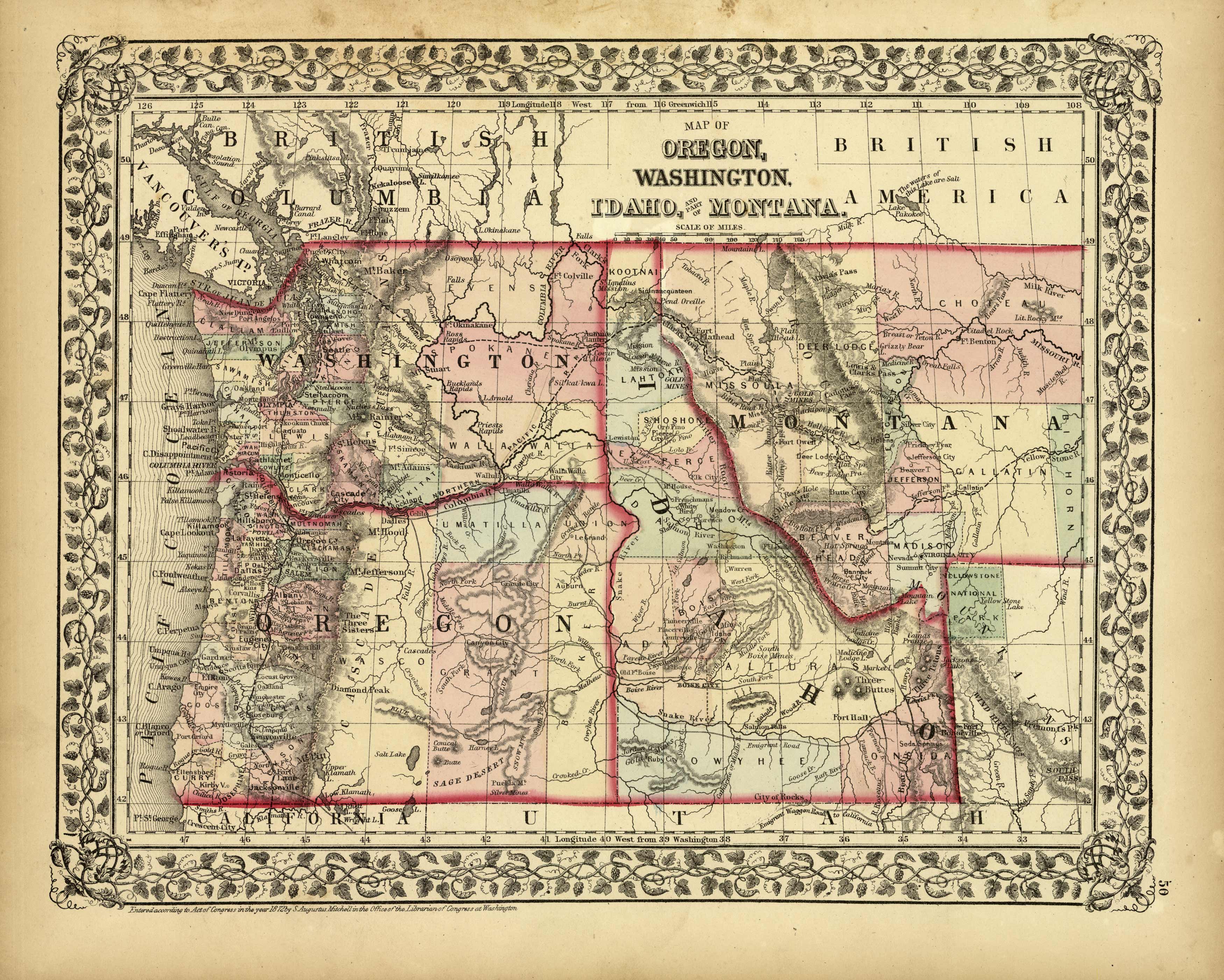Map of Oregon Map of Oregon