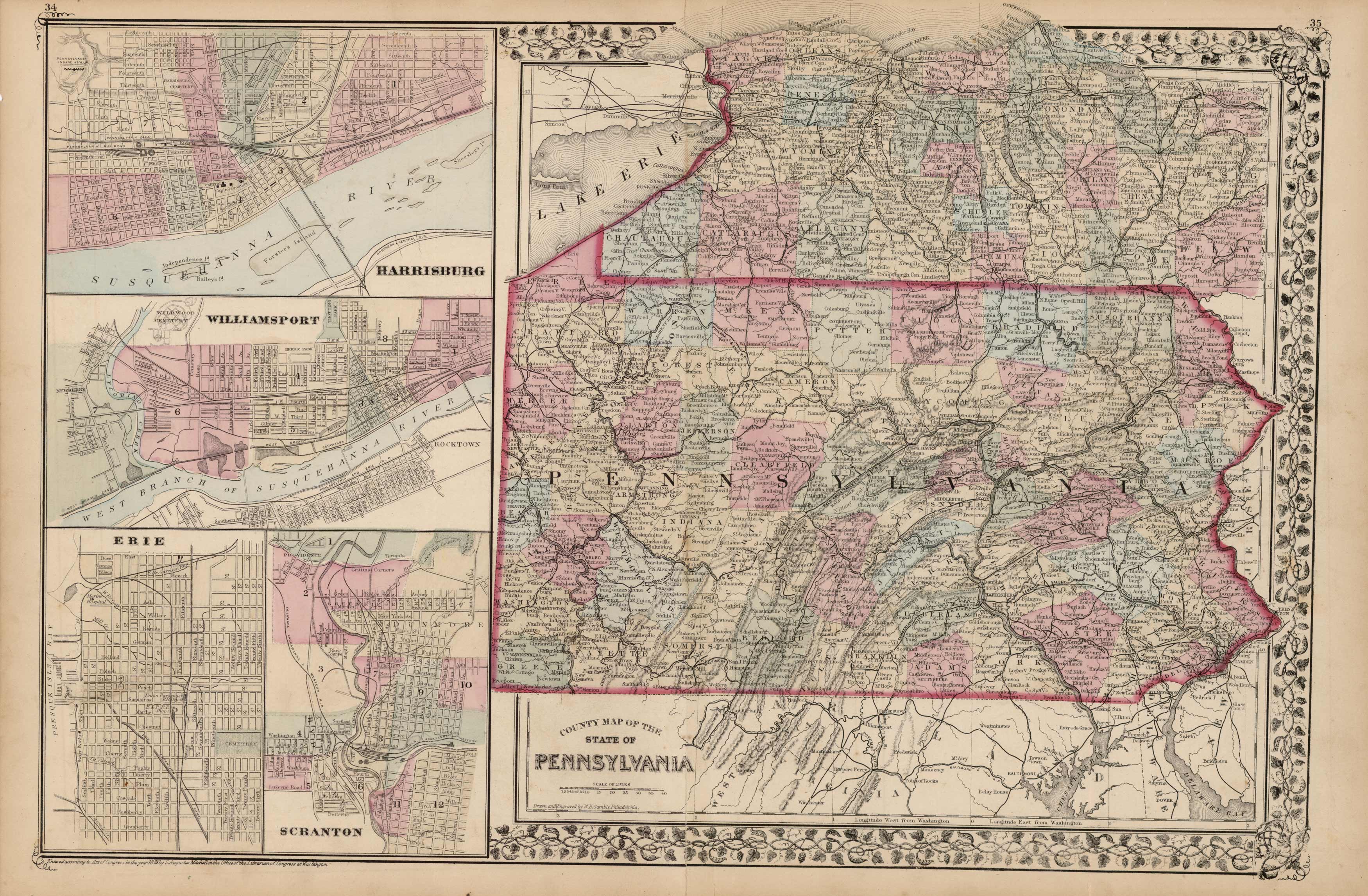 Map of Pennsylvania Map of Pennsylvania
