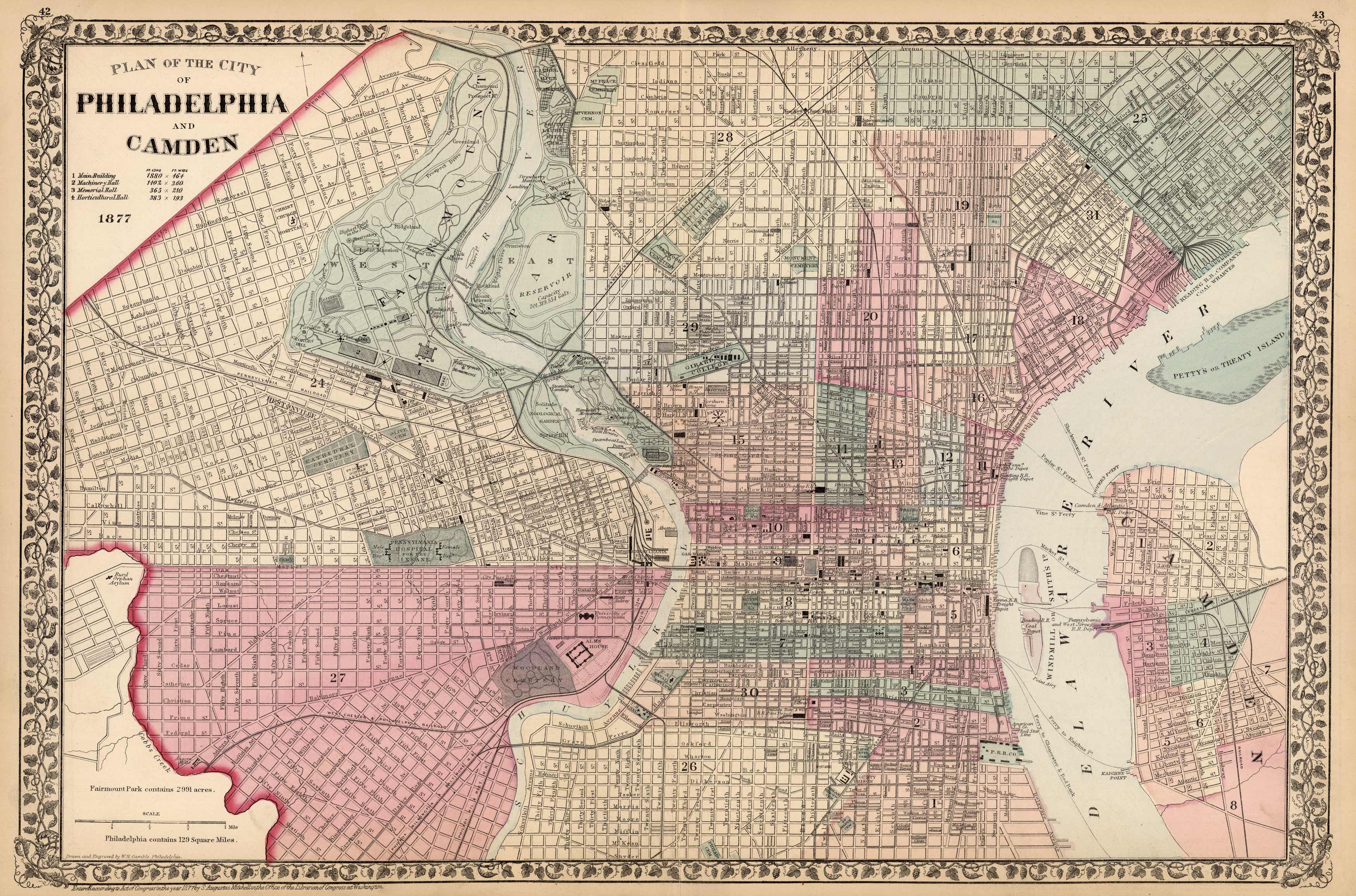 Plan of the Cities of Philadelphia and Camden Plan of the Cities of Philadelphia and Camden