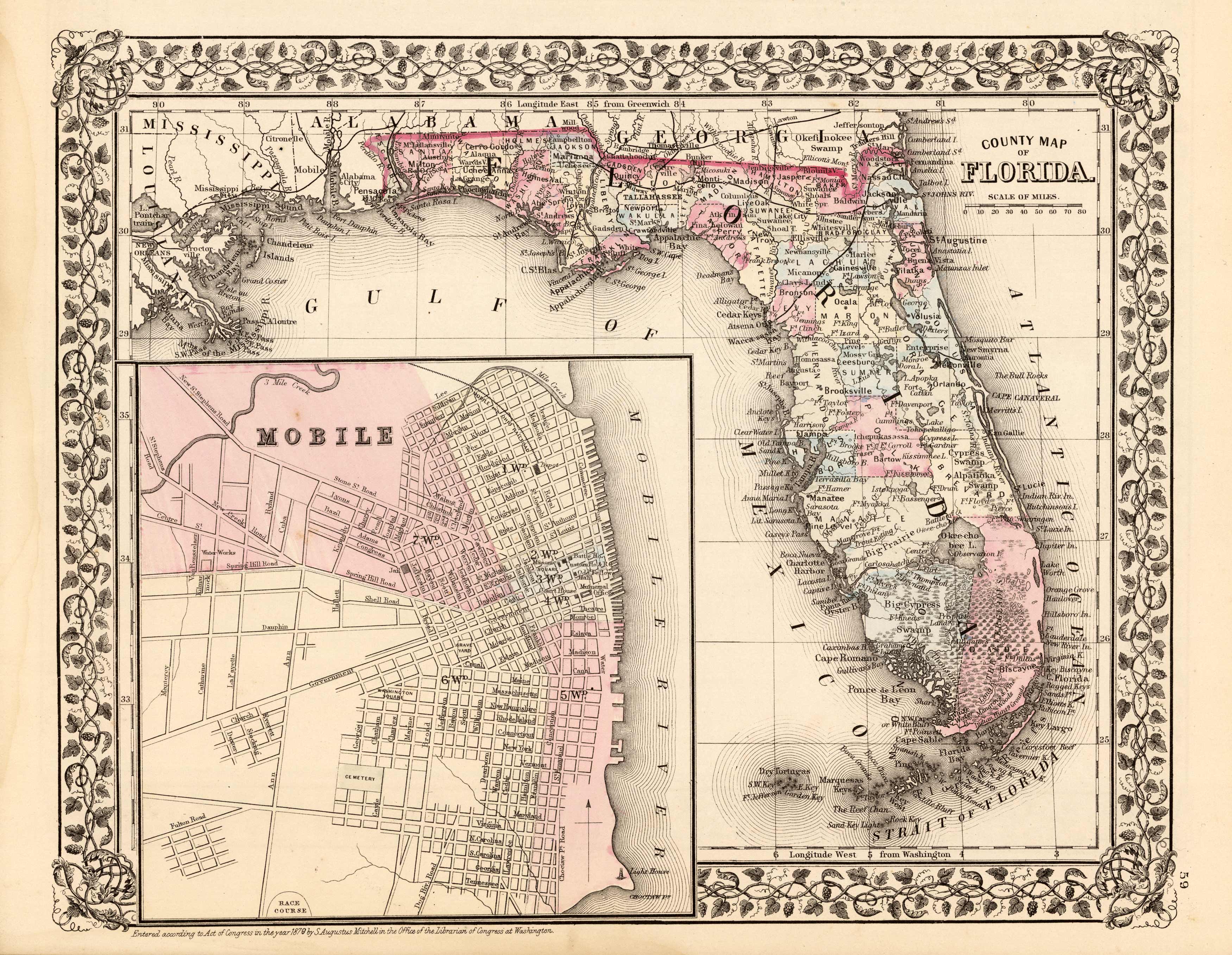 County Map of Florida County Map of Florida