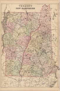 County & Township Map of the States of Vermont and New Hampshire